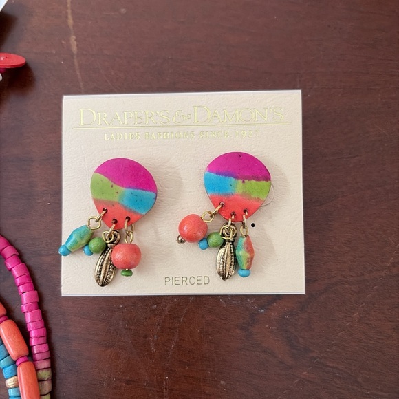 Colorful Beaded Necklace and Earring Set - Picture 2 of 4